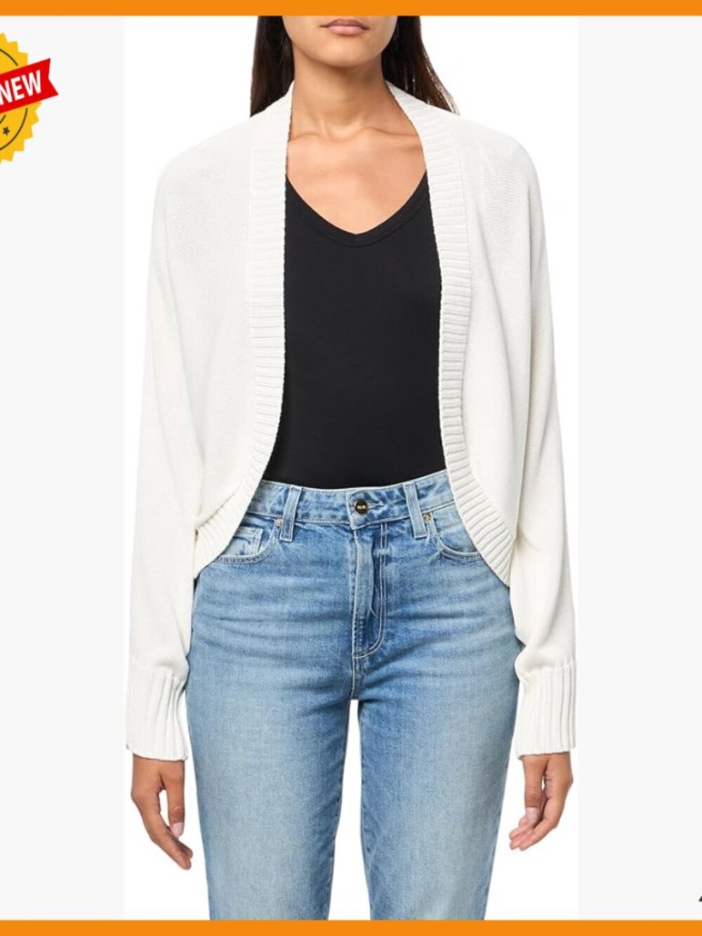 Casual Relaxed Fit Open Front Cropped Cardigan Sweater